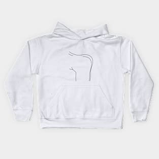 Abstract Buttock 2 and Body Line Art Kids Hoodie